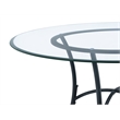 Coaster Kline 48-inch Round Glass Top Dining Table in Metal Black
