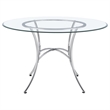 Coaster Kline 48-inch Round Glass Top Dining Table in Metal Chrome