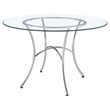 Coaster Kline 48-inch Round Glass Top Dining Table in Metal Chrome