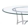 Coaster Kline 48-inch Round Glass Top Dining Table in Metal Chrome