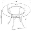 Coaster Kline 48-inch Round Glass Top Dining Table in Metal Chrome