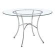 Coaster Kline 48-inch Round Glass Top Dining Table in Metal Chrome