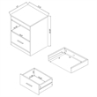 Coaster Fabre Engineered Wood Extendable Top Bedside Table in Black Ash