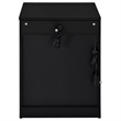 Coaster Fabre Engineered Wood Extendable Top Bedside Table in Black Ash