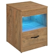 Coaster Fabre Engineered Wood Extendable Top Bedside Table in Brown