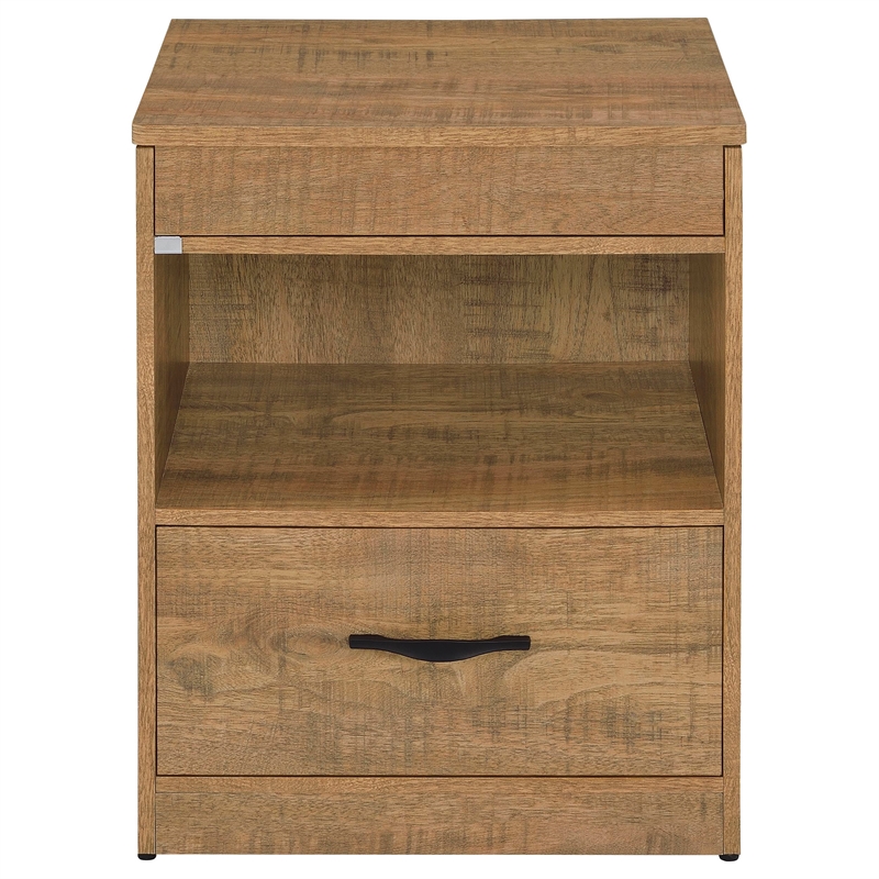 Coaster Fabre Engineered Wood Extendable Top Bedside Table in Brown
