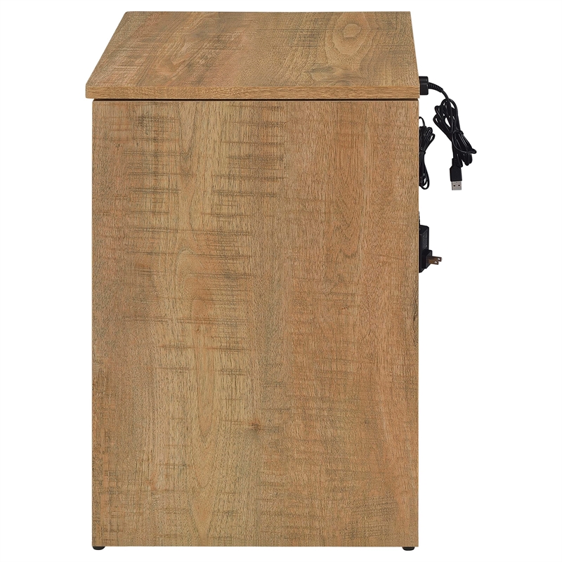 Coaster Fabre Engineered Wood Extendable Top Bedside Table in Brown