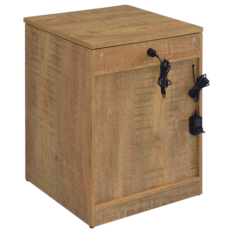Coaster Fabre Engineered Wood Extendable Top Bedside Table in Brown