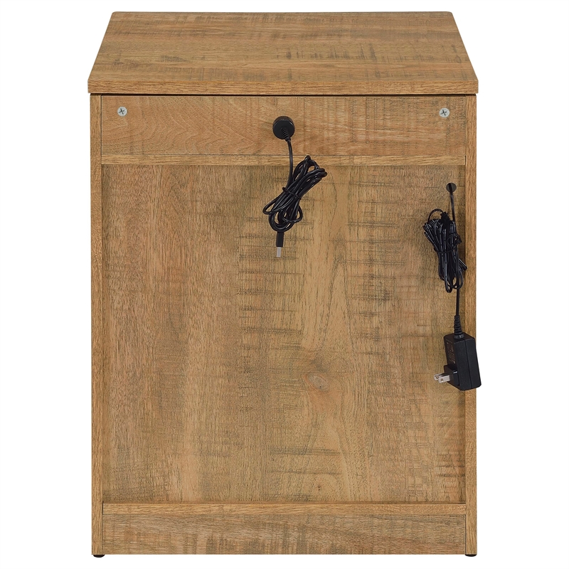 Coaster Fabre Engineered Wood Extendable Top Bedside Table in Brown