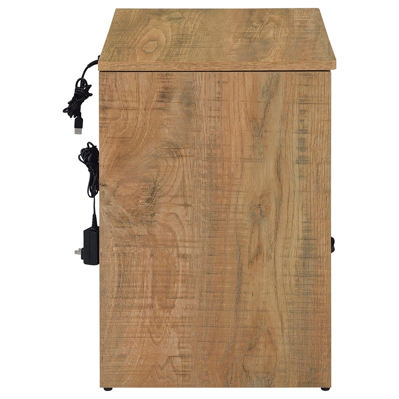 Coaster Fabre Engineered Wood Extendable Top Bedside Table in Brown