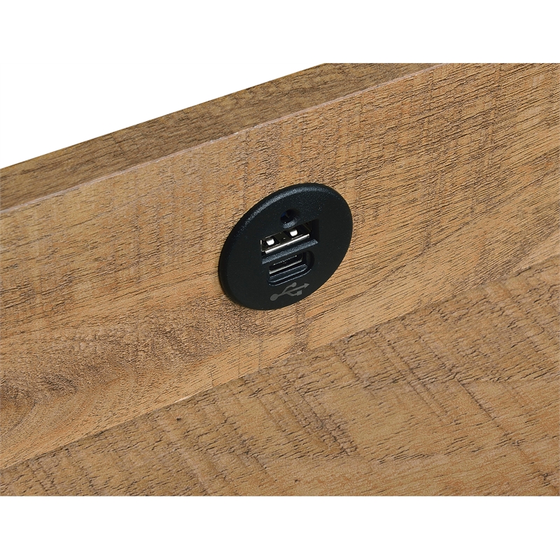 Coaster Fabre Engineered Wood Extendable Top Bedside Table in Brown