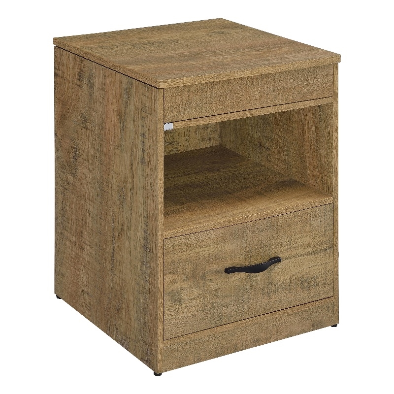 Coaster Fabre Engineered Wood Extendable Top Bedside Table in Brown