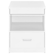 Coaster Fabre Engineered Wood Extendable Top Bedside Table in White High Gloss