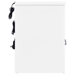 Coaster Fabre Engineered Wood Extendable Top Bedside Table in White High Gloss