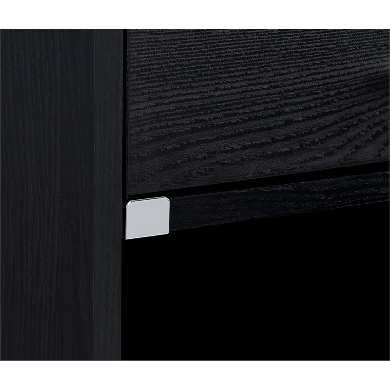 Coaster Furda Engineered Wood LED Bedside Table with Speaker in Black