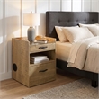 Coaster Furda Engineered Wood LED Bedside Table with Speaker in Brown