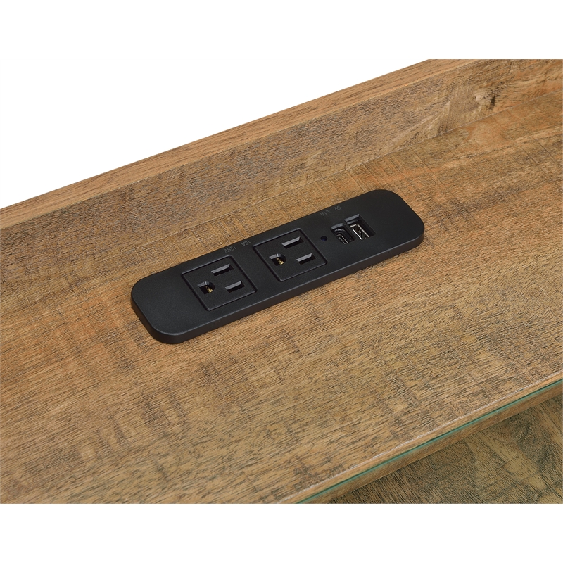 Coaster Furda Engineered Wood LED Bedside Table with Speaker in Brown