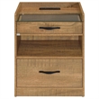 Coaster Furda Engineered Wood LED Bedside Table with Speaker in Brown