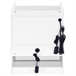 Coaster Furda Engineered Wood LED Bedside Table with Speaker in White High Gloss