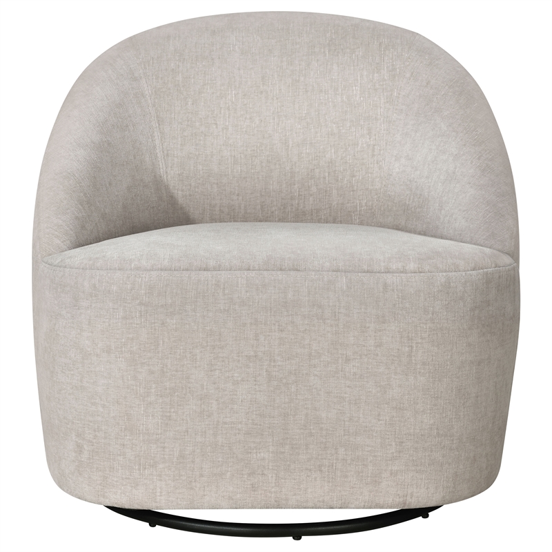 Coaster Leon Contemporary Chenille Upholstered Swivel Accent Chair in Gray
