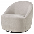 Coaster Leon Contemporary Chenille Upholstered Swivel Accent Chair in Gray