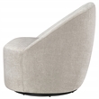 Coaster Leon Contemporary Chenille Upholstered Swivel Accent Chair in Gray