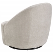 Coaster Leon Contemporary Chenille Upholstered Swivel Accent Chair in Gray