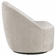 Coaster Leon Contemporary Chenille Upholstered Swivel Accent Chair in Gray
