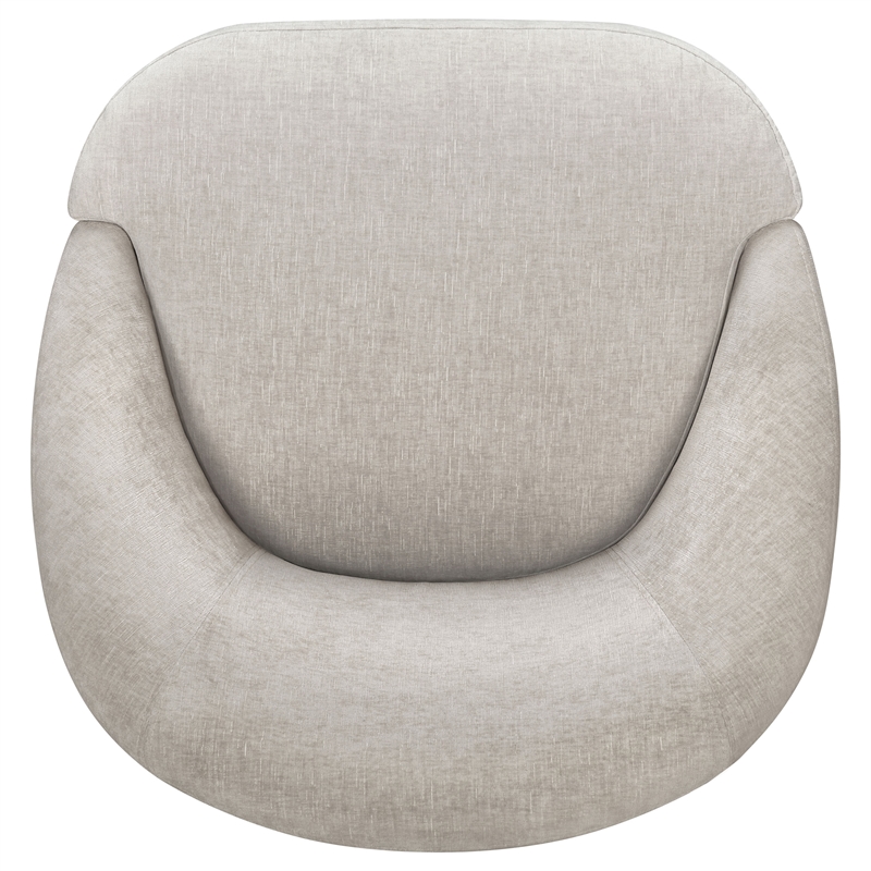 Coaster Leon Contemporary Chenille Upholstered Swivel Accent Chair in Gray