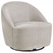 Coaster Leon Contemporary Chenille Upholstered Swivel Accent Chair in Gray
