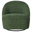 Coaster Leon Contemporary Chenille Upholstered Swivel Accent Chair in Green