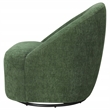 Coaster Leon Contemporary Chenille Upholstered Swivel Accent Chair in Green