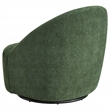 Coaster Leon Contemporary Chenille Upholstered Swivel Accent Chair in Green