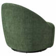 Coaster Leon Contemporary Chenille Upholstered Swivel Accent Chair in Green