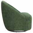 Coaster Leon Contemporary Chenille Upholstered Swivel Accent Chair in Green