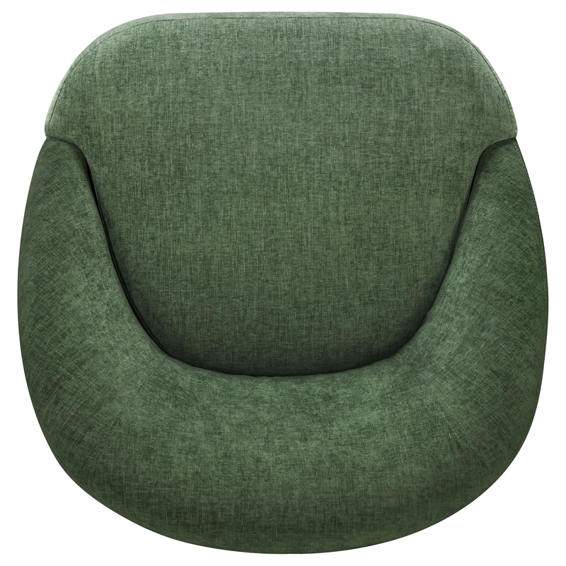 Coaster Leon Contemporary Chenille Upholstered Swivel Accent Chair in Green