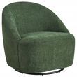 Coaster Leon Contemporary Chenille Upholstered Swivel Accent Chair in Green