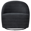 Coaster Leon Contemporary Chenille Upholstered Swivel Accent Chair in Black