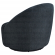 Coaster Leon Contemporary Chenille Upholstered Swivel Accent Chair in Black