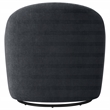 Coaster Leon Contemporary Chenille Upholstered Swivel Accent Chair in Black