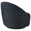 Coaster Leon Contemporary Chenille Upholstered Swivel Accent Chair in Black