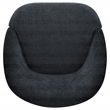 Coaster Leon Contemporary Chenille Upholstered Swivel Accent Chair in Black