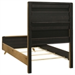 Coaster Bennett 4-Piece Mid-Century Modern Wood Twin Bedroom Set in Light Oak