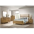 Coaster Bennett 5-Piece Mid-Century Modern Wood Twin Bedroom Set in Light Oak
