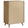 Coaster Bennett 5-Piece Mid-Century Modern Wood Twin Bedroom Set in Light Oak