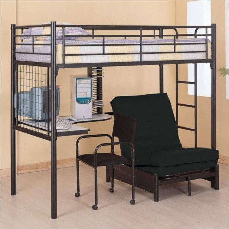 bunk bed over desk