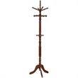 Coaster Traditional Wood Spinning Top Coat Rack with 11 Hooks in Tobacco