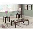 Coaster Rhodes 3-piece Wood Faux Marble Top Occasional Set Brown