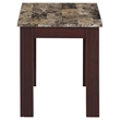 Coaster Rhodes 3-piece Wood Faux Marble Top Occasional Set Brown