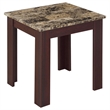Coaster Rhodes 3-piece Wood Faux Marble Top Occasional Set Brown